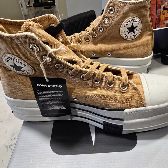 Converse x DRKSHDW DBL DRKSTR OVERDYE Chuck 70 ‘Blonde' A06756C MENS SIZE 10 NEW - Picture 1 of 16